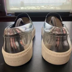 BALENCIAGA Men\'s Silver Slip-On Shoes 841877WBSKM1010_F.jpg?v=6 main image 4